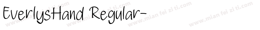 EverlysHand Regular字体转换